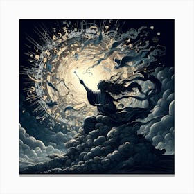 Witch In The Clouds Canvas Print
