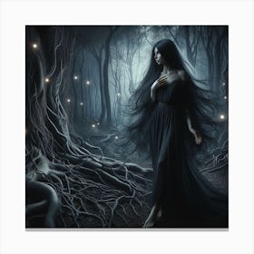 Dark Forest Fairy Canvas Print