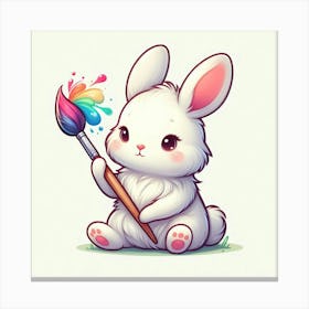 Illustration rabbit 3 Canvas Print