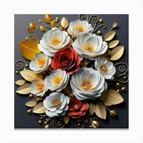 Paper Roses 1 Canvas Print