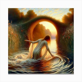 Woman In The Water 10 Canvas Print