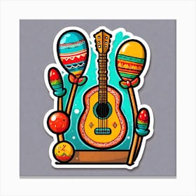 Mexican Guitar 16 Canvas Print