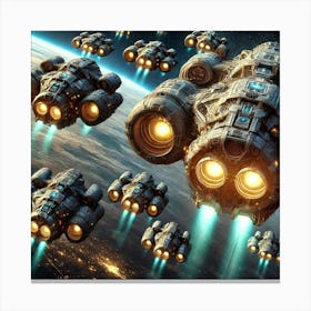 Orbital Bombers Converted Canvas Print