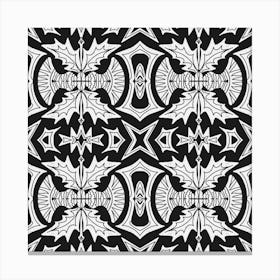 Abstract Black And White Pattern 2 Canvas Print