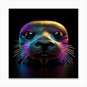 Neon Seal 3 Canvas Print