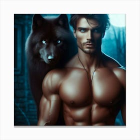 Human or Wolf? Canvas Print