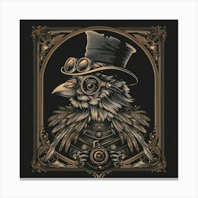 Steampunk Crow 6 Canvas Print