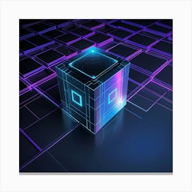 Futuristic Cube 1 Canvas Print