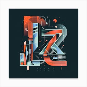 Abstract Letter Z Canvas Print