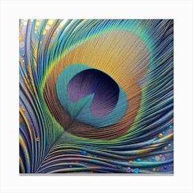 Peacock feather 3 Canvas Print