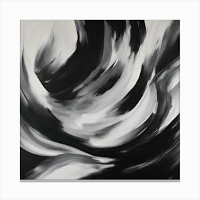 Black And White Abstract Painting 3 Canvas Print