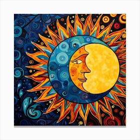 Sun And Moon 4 Canvas Print