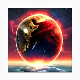 Earth In Space 3 Canvas Print