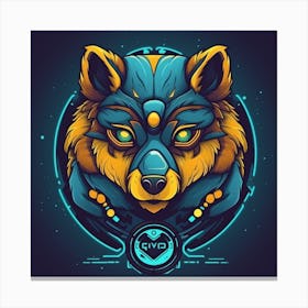 Futuristic Wolf Canvas Print