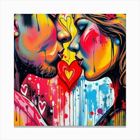 Kissing Couple 4 Canvas Print