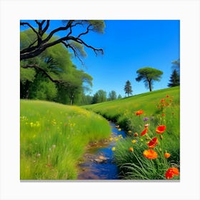 Mediterranean Landscape Canvas Print