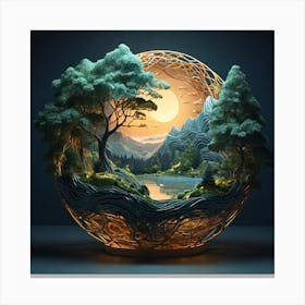 Landscape In A Ball Canvas Print
