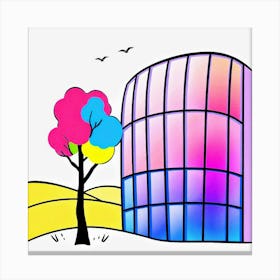 Colorful Building, Transparent Canvas Print