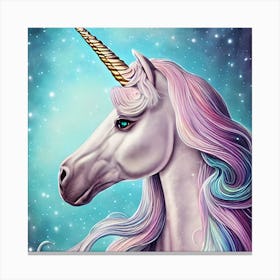Beautiful Celestial Unicorn Canvas Print