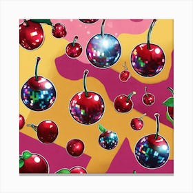 Cherry As Disco Ball Canvas Print