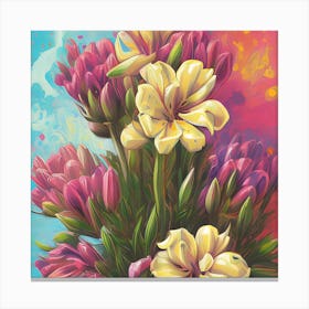 Alstroemeria Flowers 17 Canvas Print