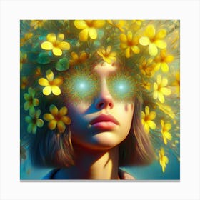 the girl with the sun in her eyes 2 Canvas Print