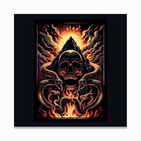 Skull And Snakes Canvas Print