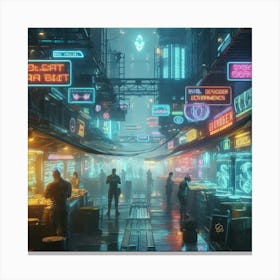 Cyberpunk City 2 Canvas Print