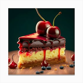 Cherry Cheesecake Canvas Print