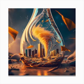 City In A Bottle Canvas Print