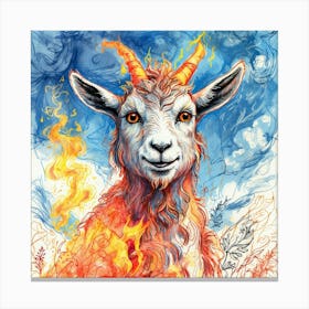 Goat Of Fire 7 Canvas Print