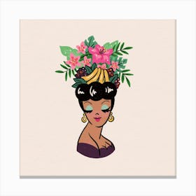 Fruity Flower Head Vase – Art Print Canvas Print