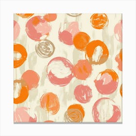 Orange Circles 1 Canvas Print