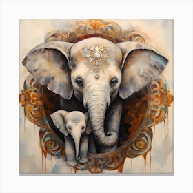 Elephant Series Artjuice By Csaba Fikker 031 Canvas Print