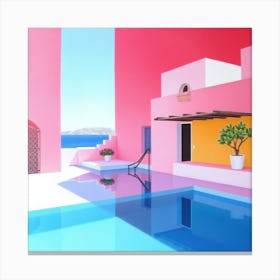 Pink Pool Canvas Print