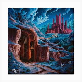 Art Showcases: A Cinematic Journey Through a Sandstone Labyrinth. Canvas Print