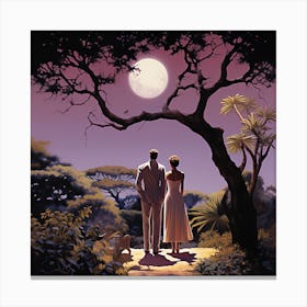 Moonlight Walk Canvas Print