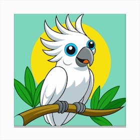 Cockatoo illustration Canvas Print