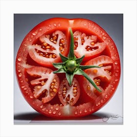 Sliced Tomato Canvas Print