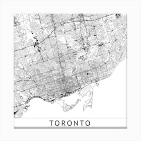 Toronto Map Canvas Print