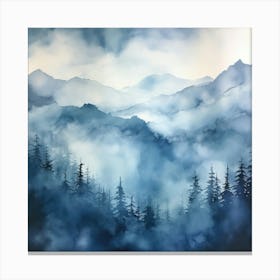 Misty Mountains Canvas Print