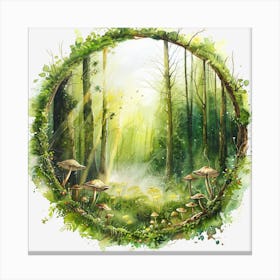 Mushroom Forest 1 Canvas Print