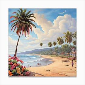 Tropical Beach Canvas Print