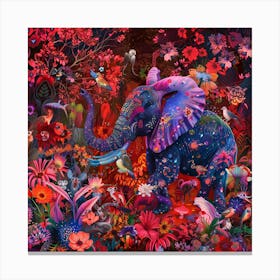 Elephant In The Jungle 1 Canvas Print