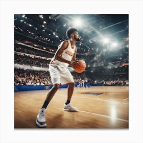 Basketball Player In Action 2 Canvas Print