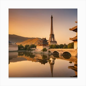 Eiffel Tower In China Canvas Print