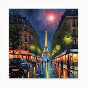 Paris At Night Canvas Print