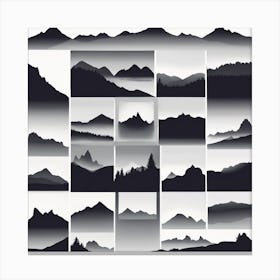 Mountain Silhouettes Canvas Print