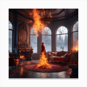 Fire Lady Canvas Print