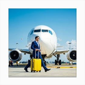 Large White Vacation Transportation Beach Isolated Bag Signs Yellow Happy Protection Air (14) Canvas Print